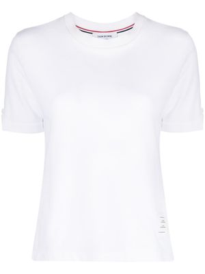 Thom Browne t-shirt en coton à sequins - Blanc