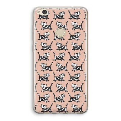 Zwarte poes: Huawei Ascend P8 Lite (2017) Transparant Hoesje