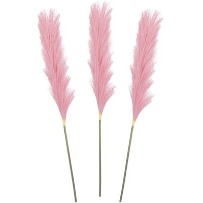 Pluimgras losse steel/tak - 3x - roze - 104 cm - Decoratie kunst pluimen Pluimgras losse steel/tak - 3x - roze - 104 cm - Decoratie kunst pluimen