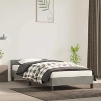 Bedframe zonder matras 100x200 cm fluweel lichtgrijs