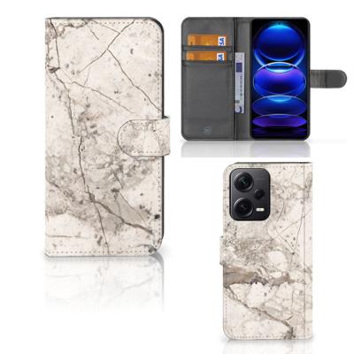 Xiaomi Poco X5 Pro | Note 12 Pro 5G | Bookcase | Marmer Beige | Portemonnee hoesje Xiaomi Poco X5 Pro | Note 12 Pro 5G | Bookcase | Marmer Beige | Portemonnee hoesje