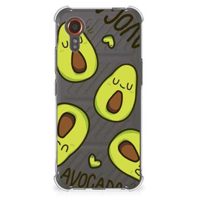 Samsung Galaxy Xcover 7 Stevig | Bumper Hoesje | Avocado Singing Samsung Galaxy Xcover 7 Stevig | Bumper Hoesje | Avocado Singing