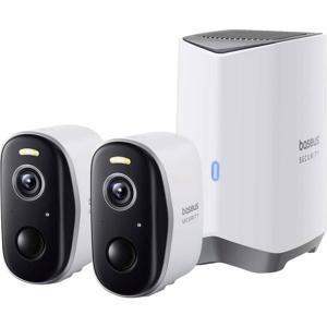 Baseus N1 Plus Outdoor 2K 2-Cam Kit S0TY002131 IP-Bewakingsset WiFi Set van 2 stuks 2304 x 1296 Pixel