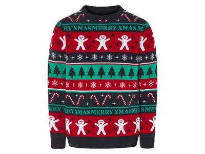 LIVERGY Heren kersttrui (XXL, Snoepgoed/peperkoekmannetje)
