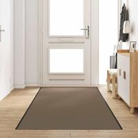 VidaXL Deurmat beige en zwart 120 x 350 cm polypropyleen en vinyl