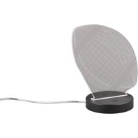 LED Tafellamp - Trion Siora - 1x LED SMD 3.2W - RGBW Kleurverandering - Schakelaar - IP20 - Mat Zwart - Metaal
