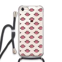 Lipjes: iPhone 7 Transparant Hoesje met koord