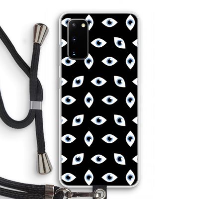 Eyes pattern: Samsung Galaxy S20 Transparant Hoesje met koord