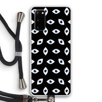 Eyes pattern: Samsung Galaxy S20 Transparant Hoesje met koord