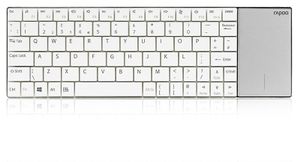 Rapoo E2710 Draadloos multimedia toetsenbord met touchpad Toetsenbord Wit