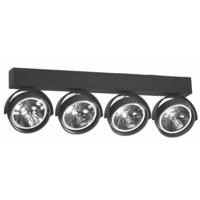 Artdelight 12 volt opbouwspotDutchess 4-lichts, zwart - QR 0004 ZW