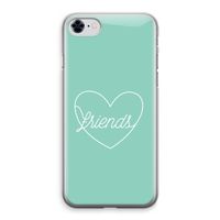 Friends heart pastel: iPhone 8 Transparant Hoesje