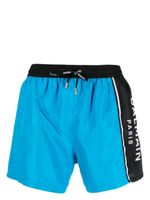 Balmain short de bain à logo imprimé - Bleu - thumbnail