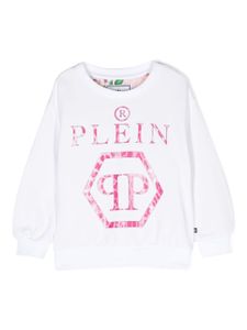 Philipp Plein Junior sweat à logo imprimé - Blanc