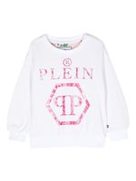 Philipp Plein Junior sweat à logo imprimé - Blanc - thumbnail