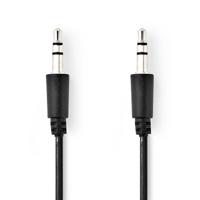 Nedis Stereo-Audiokabel | 3,5 mm Male | 3,5 mm Male | Vernikkeld | 1.00 m | Rond | Zwart | Label - CAGL22005BK10