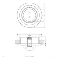 EVN 752001 752001 Inbouwring Halogeen Zonder 50 W Wit