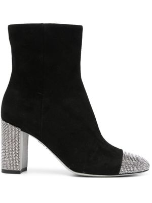René Caovilla bottines Bonnie en daim 85 mm - Noir