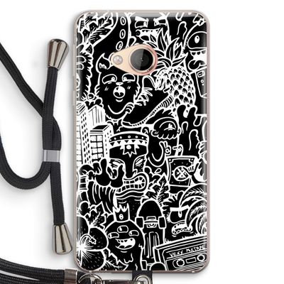 Vexx Black Mixtape: HTC U Play Transparant Hoesje met koord