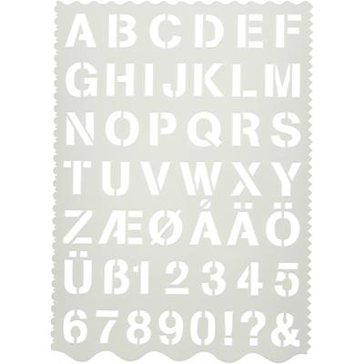 Creativ Company Sjabloon, letters en cijfers, h: 25 mm, vel 21x29 cm, 1 stuk
