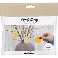 Creativ Company Mini hobbyset boetseren, ei, lichtgeel, pastelkleuren, 1 doos