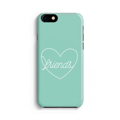 Friends heart pastel: Volledig geprint iPhone SE 2020 Hoesje