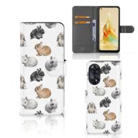 Telefoonhoesje | Met pasjeshouder | voor OPPO Reno8 T 4G Konijntjes