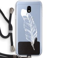 Pluim: Samsung Galaxy J3 (2017) Transparant Hoesje met koord