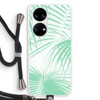 Palmbladeren: Huawei P50 Transparant Hoesje met koord