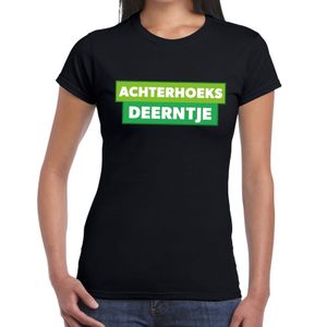 Achterhoeks deerntje zwart festival t-shirt dames