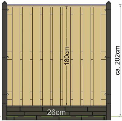 Berton paal Schelde wit/grijs eindmodel 277 cm Tuindeco - Tuindeco