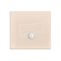 Xenz Flat zelfdragende douchebak 100x100x3.5 cm acryl creme mat - thumbnail