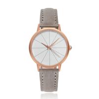 Dameshorloge van LGT JWLS met Zachte Grijze Lederen Band en Rose Behuizing