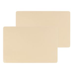 Set van 6x stuks placemats PU-leer/ leer look beige 45 x 30 cm