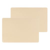 Set van 6x stuks placemats PU-leer/ leer look beige 45 x 30 cm