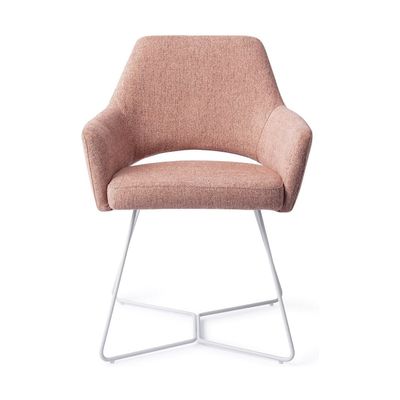 Jesper Home Yanai eetkamerstoel Pink Punch beehive white