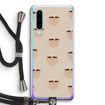 Morning coffee: Huawei P30 Transparant Hoesje met koord
