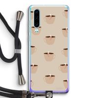 Morning coffee: Huawei P30 Transparant Hoesje met koord