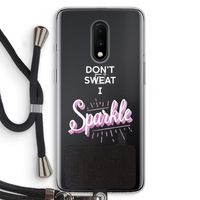 Sparkle quote: OnePlus 7 Transparant Hoesje met koord