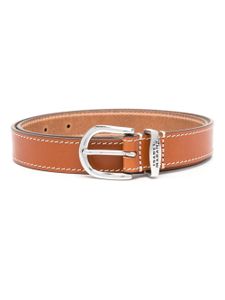 ISABEL MARANT ceinture en cuir à logo gravé - Marron