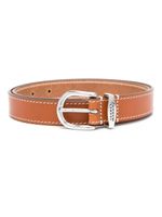 ISABEL MARANT ceinture en cuir à logo gravé - Marron