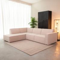 LABEL51 Loungebank 'Kay' Links, Bouclé, kleur Naturel