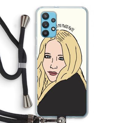 Mary Kate: Samsung Galaxy A32 4G Transparant Hoesje met koord