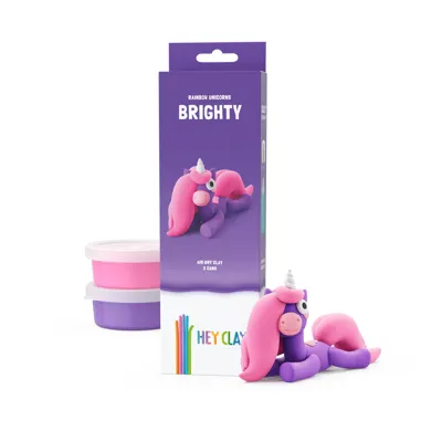 Hey Clay Unicorns - Rainbow Unicorn - Brighty 3 cans