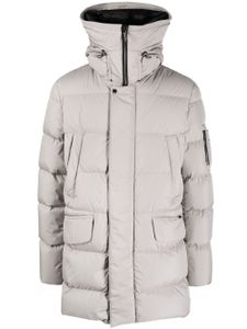 Moorer zip-up padded down jacket - Gris