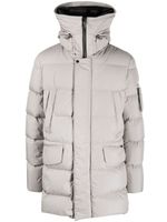 Moorer zip-up padded down jacket - Gris - thumbnail