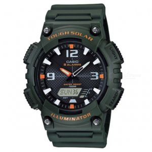 Horlogeband Casio AQS810W-3AV / 10410730 Rubber Groen 18mm