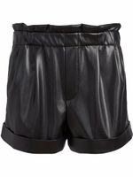 alice + olivia short Reagan à taille haute froncée - Noir