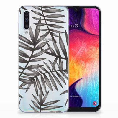 Samsung Galaxy A50 | TPU Case | Leaves Grey Samsung Galaxy A50 | TPU Case | Leaves Grey
