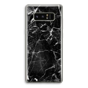 Zwart Marmer 2: Samsung Galaxy Note 8 Transparant Hoesje